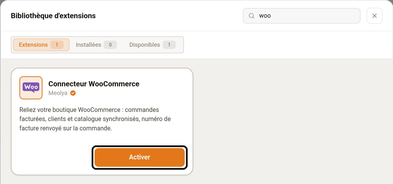 Bibliothèque d'extensions de Meolya